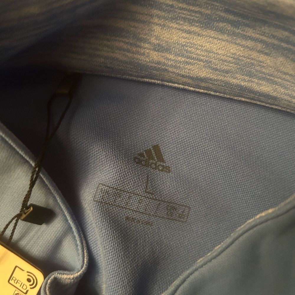 Adidas Men's Light Blue Quarter-Zip Jacket - Picture 5 of 5